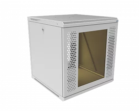 Шкаф телекоммуникационный настенный разборный МИКсистем 19" Keys 12U 600x600 дверь перфорация+стекло серый