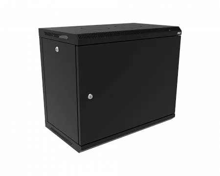 Шкаф телекоммуникационный настенный разборный МИКсистем 19" Keys 9U 600x350  дверь металл черный