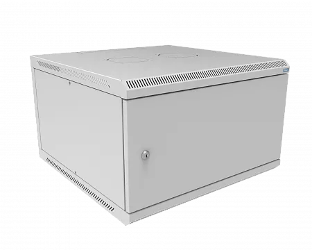 Шкаф телекоммуникационный настенный разборный МИКсистем 19" Basis 6U 600x600  дверь металл серый