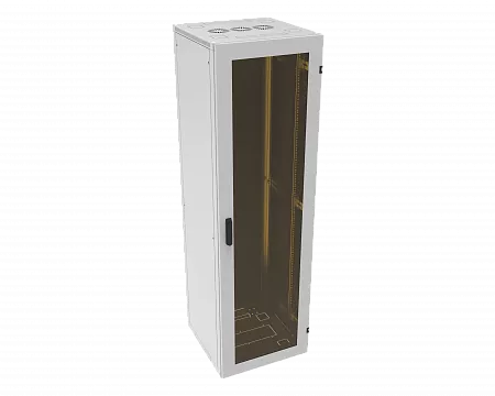 Шкаф телекоммуникационный напольный МИКсистем серия ECO+ 19" 18U 600*600 дверь стекло серый