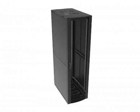 Шкаф телекоммуникационный напольный МИКсистем серия ECO+ 19" 42U 600*1200 дверь перфорация/перфорация 2 створки черный